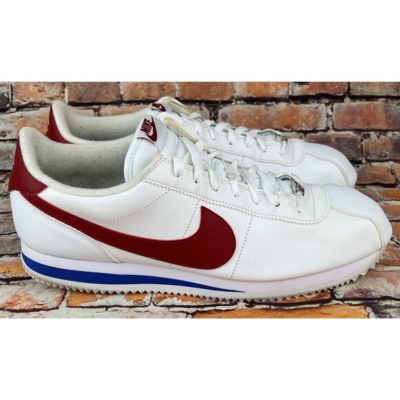 Nike Cortez OG Forrest Gump Mens Size 14 White Leather Sneakers Shoes 819719-103 - Picture 1 of 11